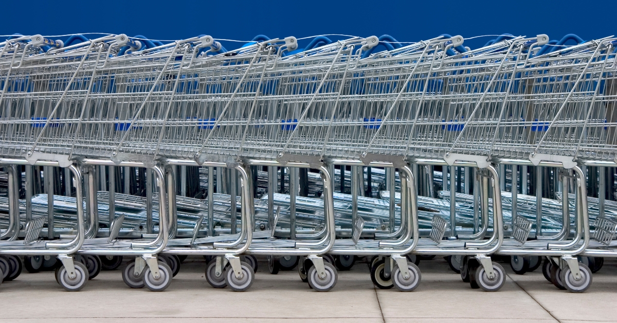 shopping carts on pile