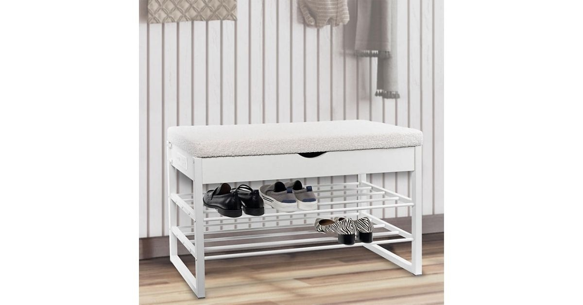 storage bench with charging station