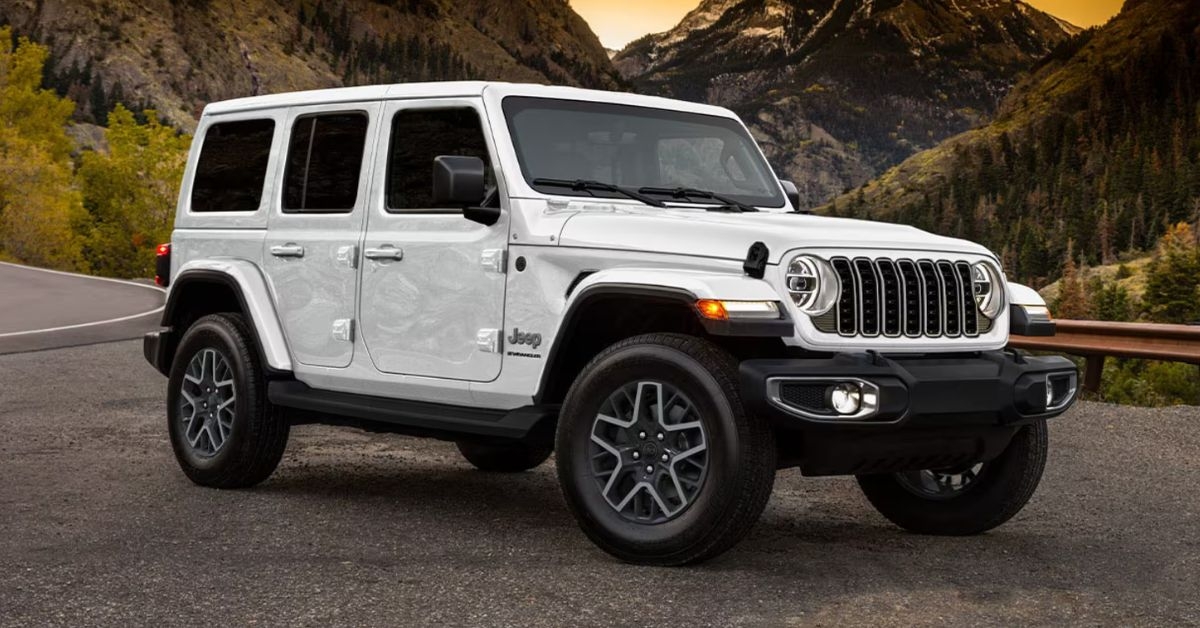 a white jeep wrangler