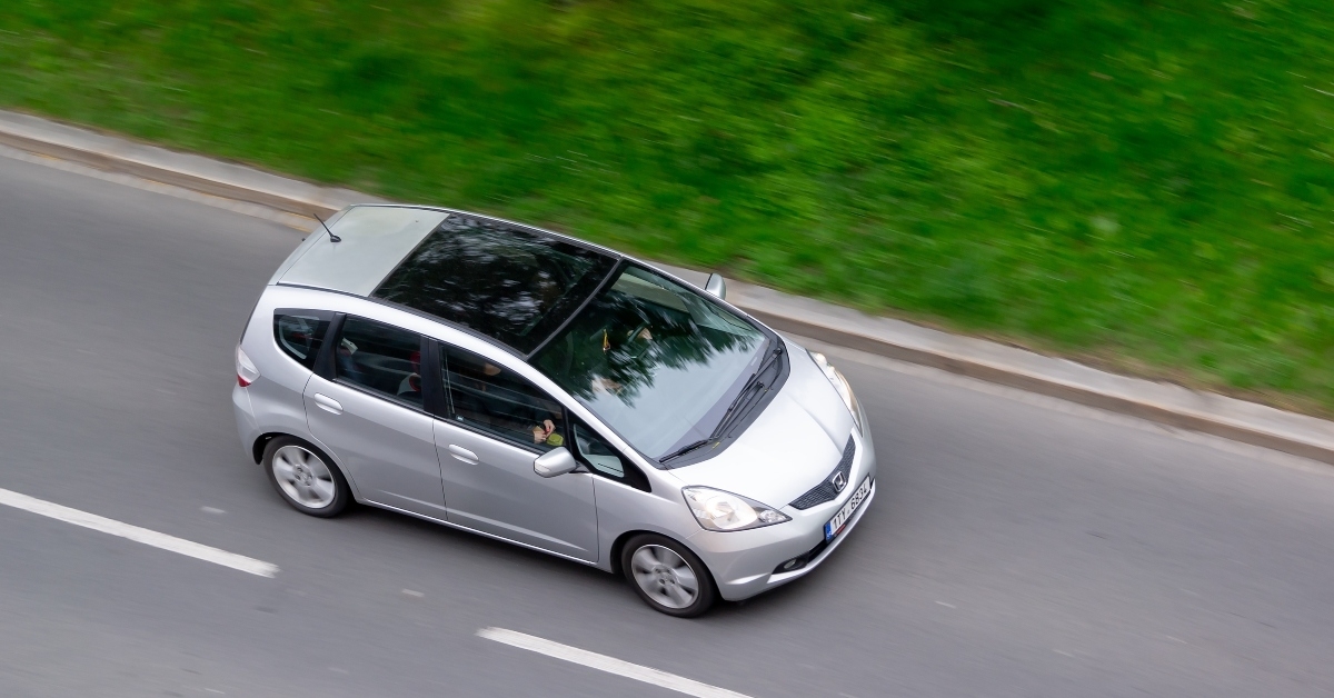 silver honda jazz fit