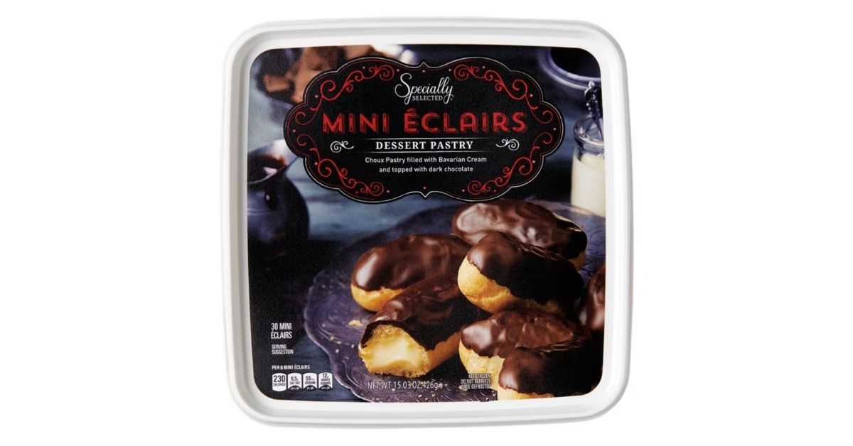 specially selected mini eclairs