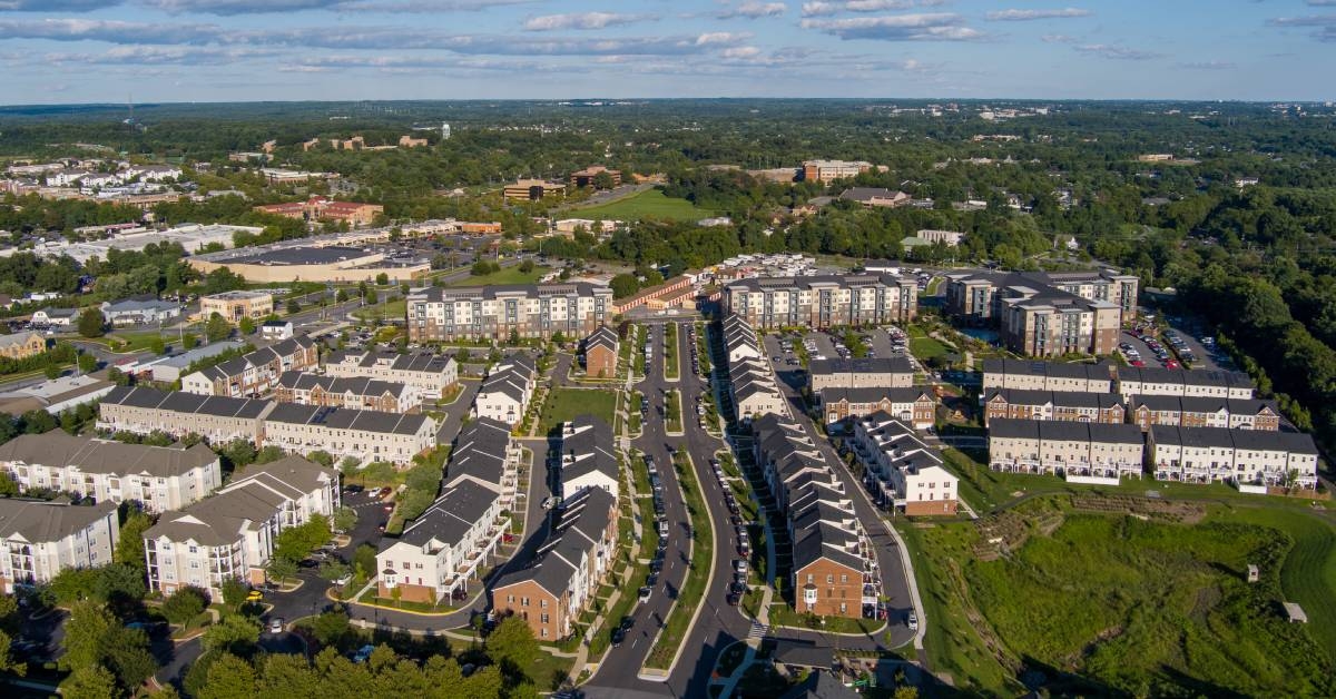 Aerial view of Germantown, Maryland