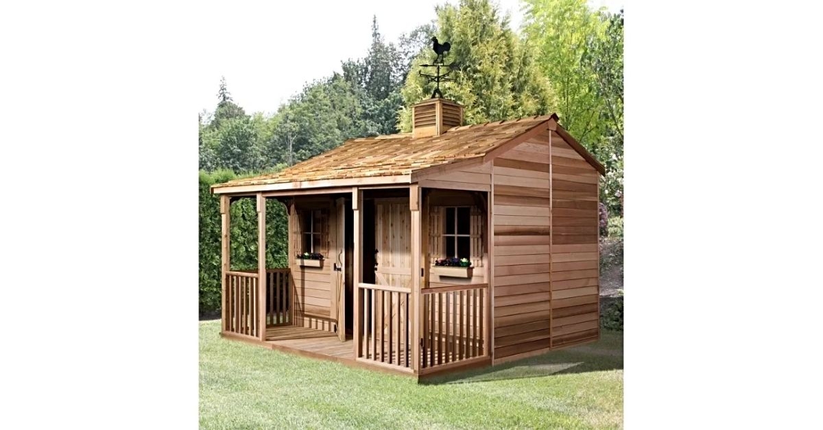 Ranchhouse Western Red Cedar Wood Storage Shed