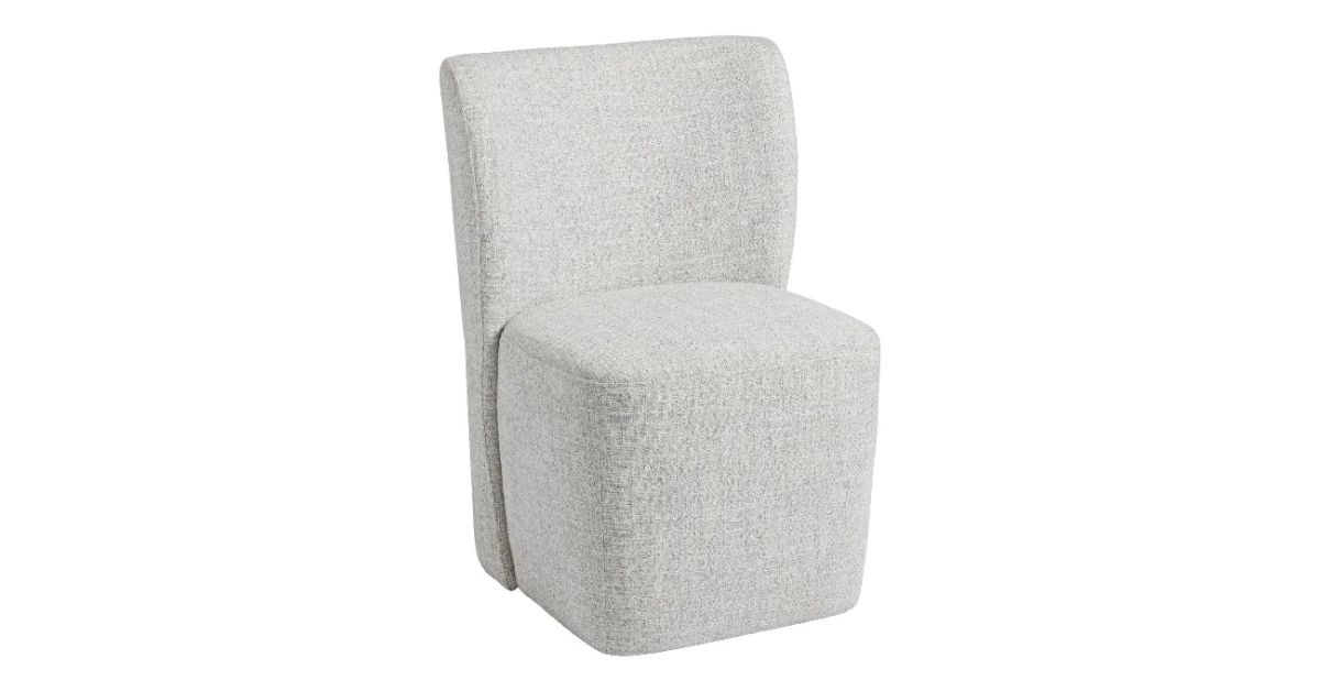 Saxon Upholstered Rolling Dining Chair