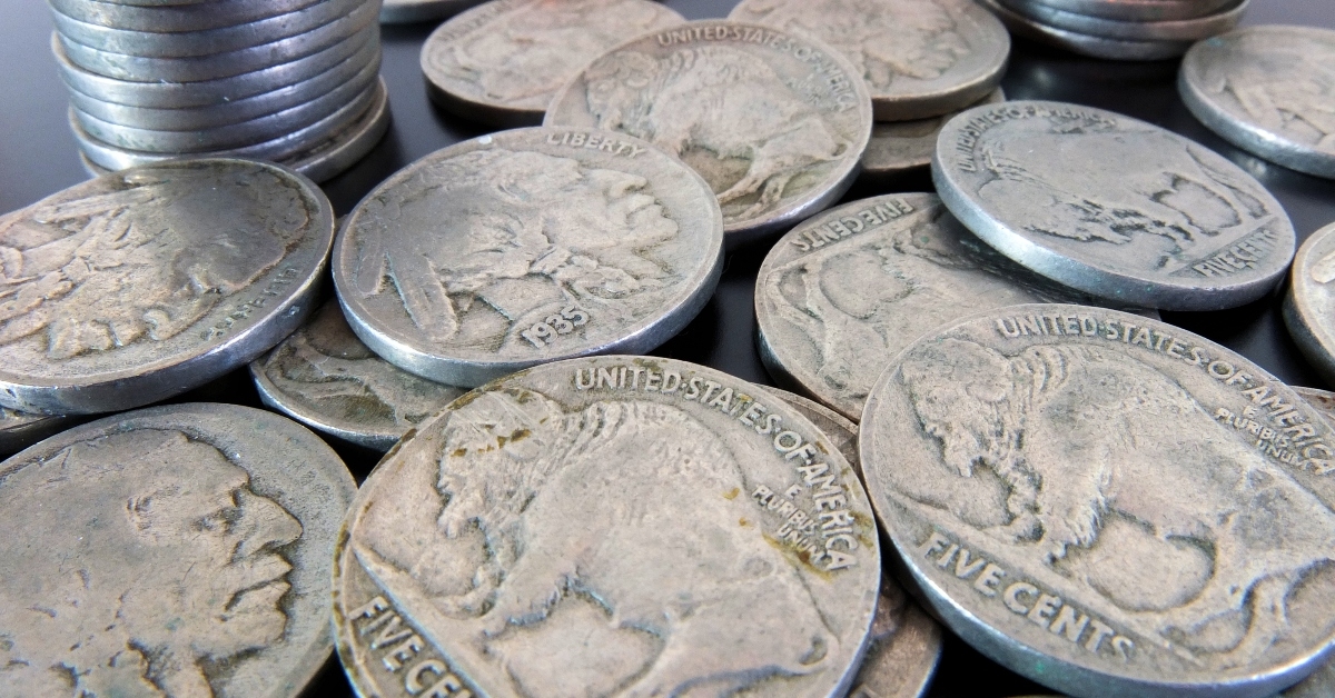 pile of old nickels