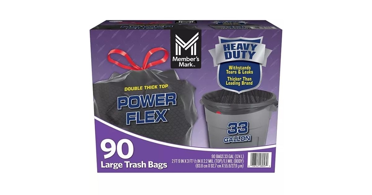 members mark heavy duty 33 gallon yard trash bags