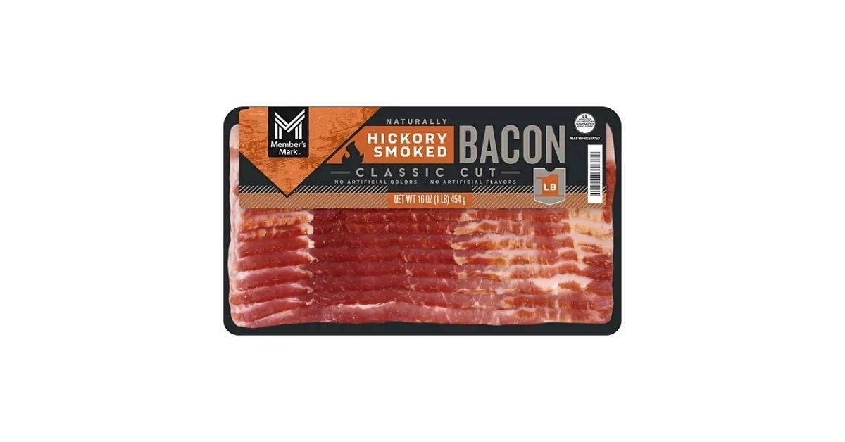 members mark naturally hickory smoked bacon