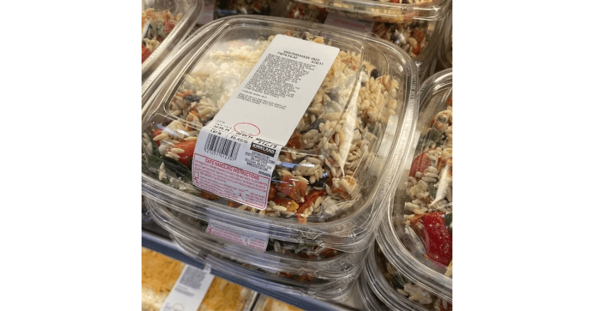 Kirkland Signature Mediterranean orzo pasta salad