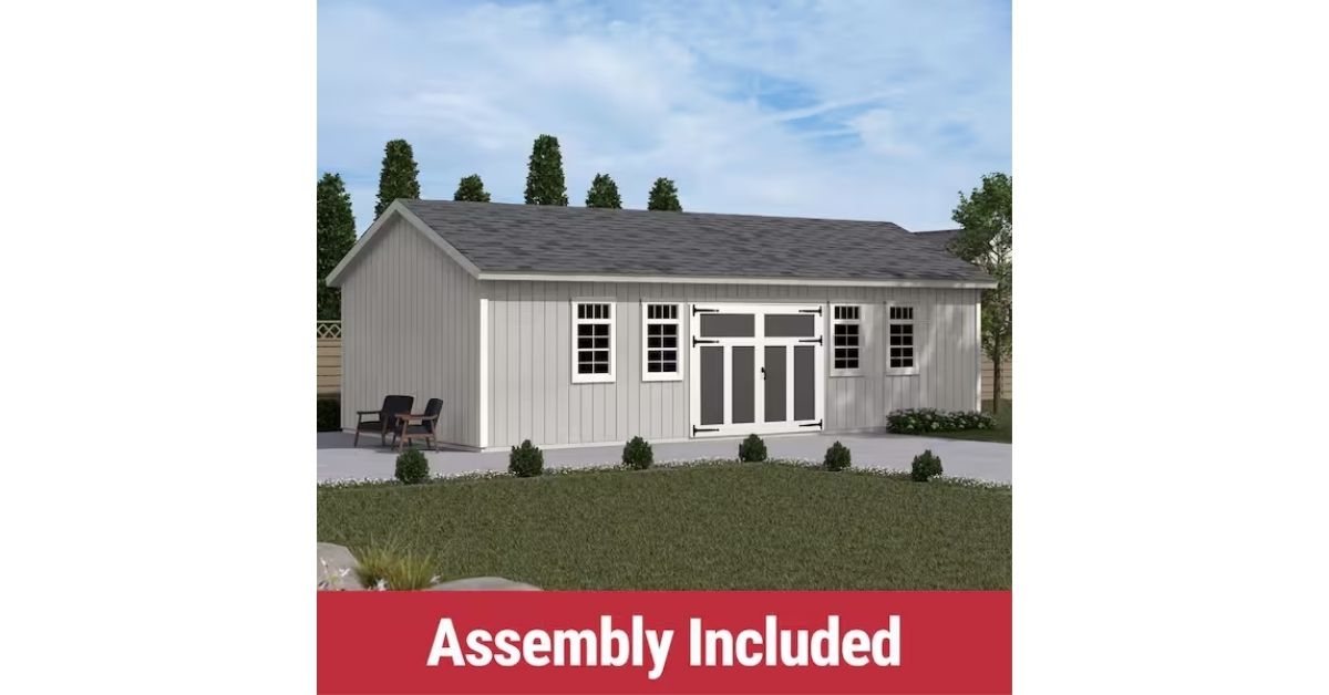 vertex outdoor wood storage shed