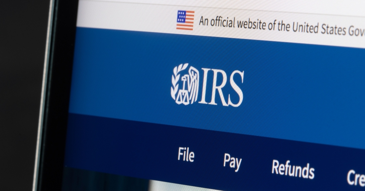 internal revenue services webpage