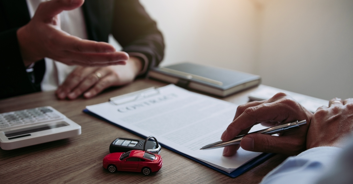 contract and agreement to the car buyer