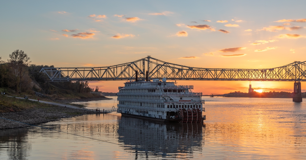 Cruise Ship at Sunset