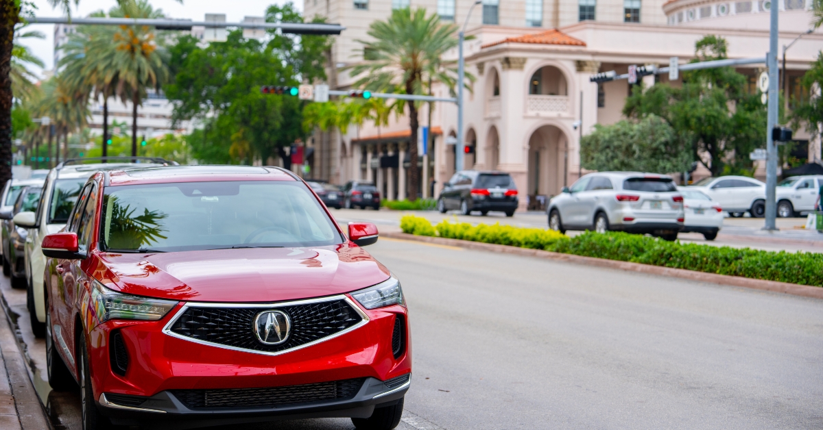 red acura rdx suv vehicle