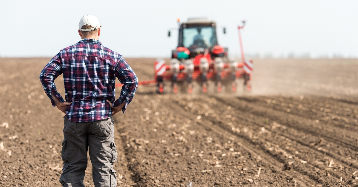 young farmer on farmland