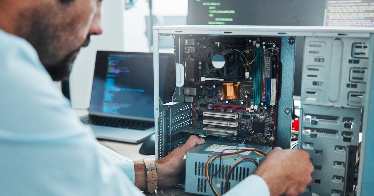 engineer and computer hardware