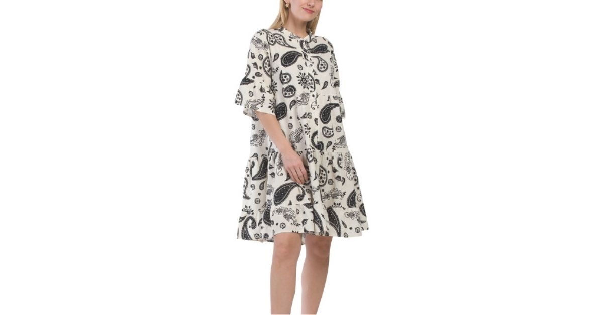 ruffle sleeve mini dress