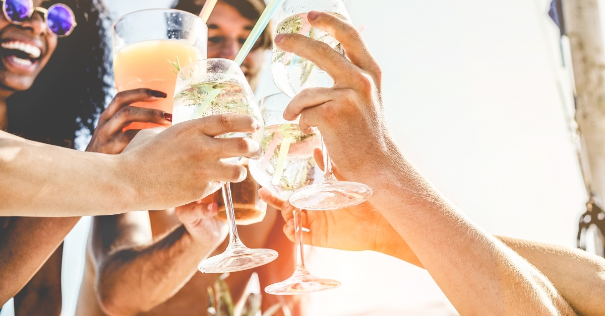 group of happy friends