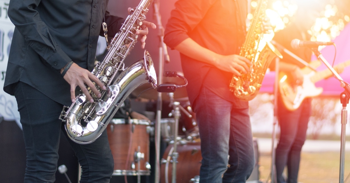 saxophone music instrument played