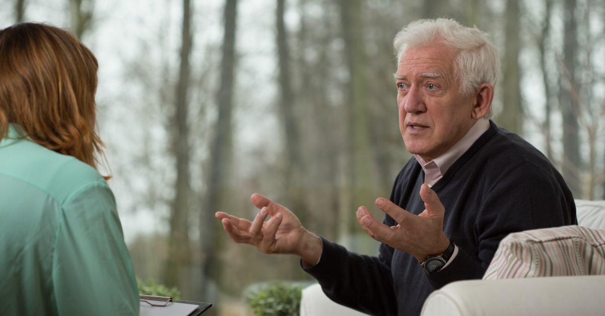 Psychoterapist interviewing