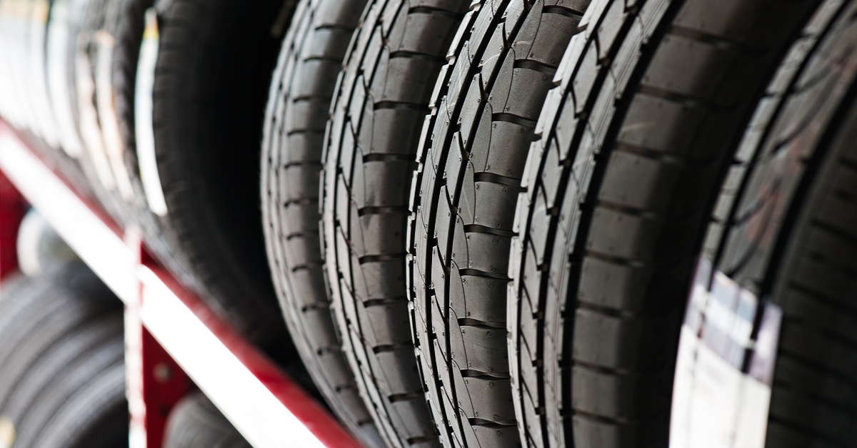 rack of new tires