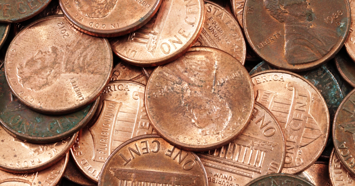 image of American pennies 