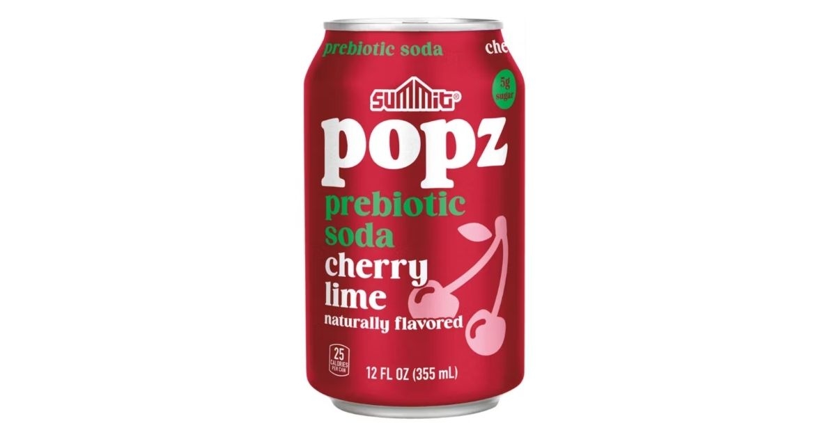 cherry lime flavored prebiotic soda