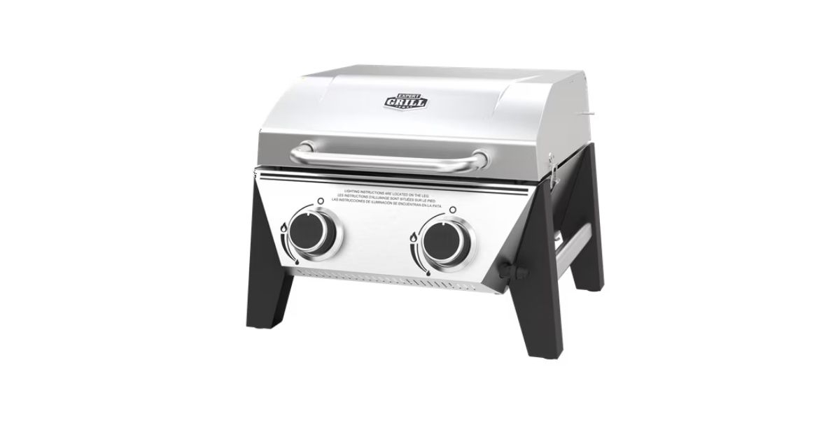 expert grill 2 burner tabletop gas grill
