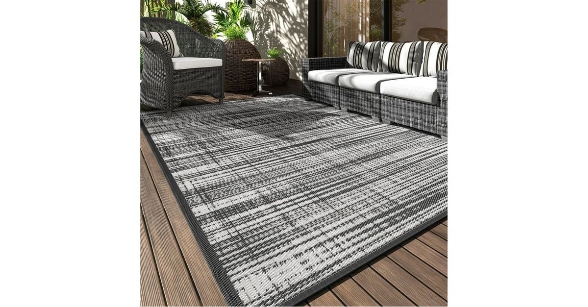 vunate 5x8 waterproof reversible patio rug
