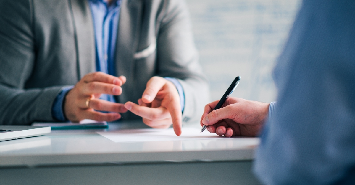 business consultant and customer 