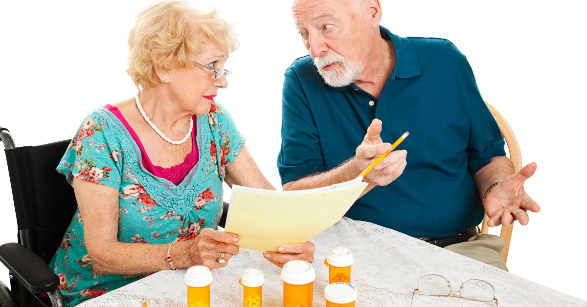 Senior Couple Discussing Medical Expenses