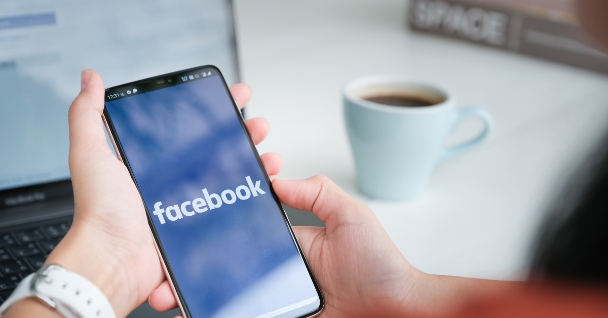 smart phone with facebook application on the screen