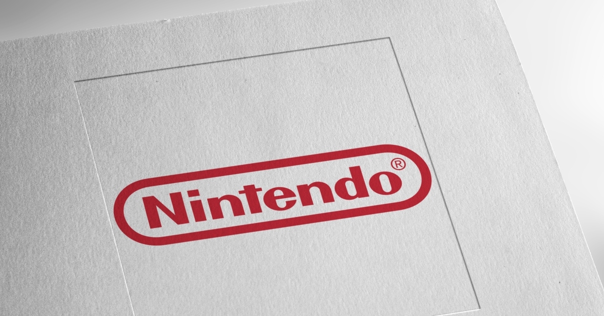 nintendo logo on textured paper