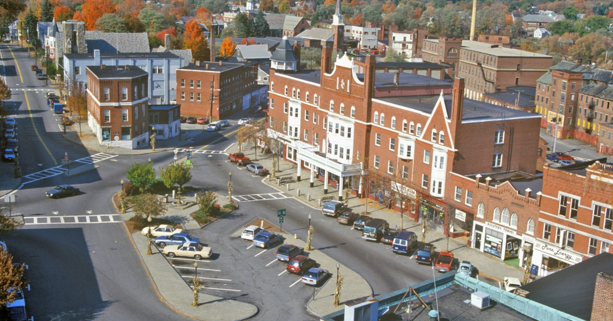 View of Claremont, NH from the Bell Tower 