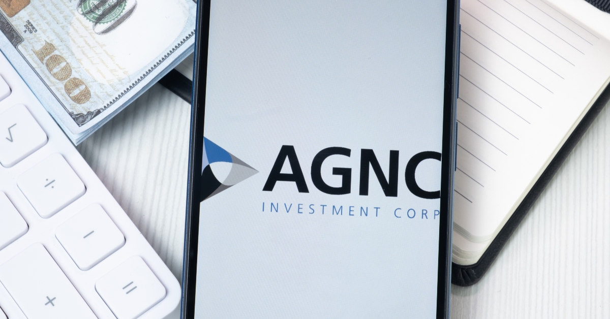 AGNC Investment Logo on Phone Screen