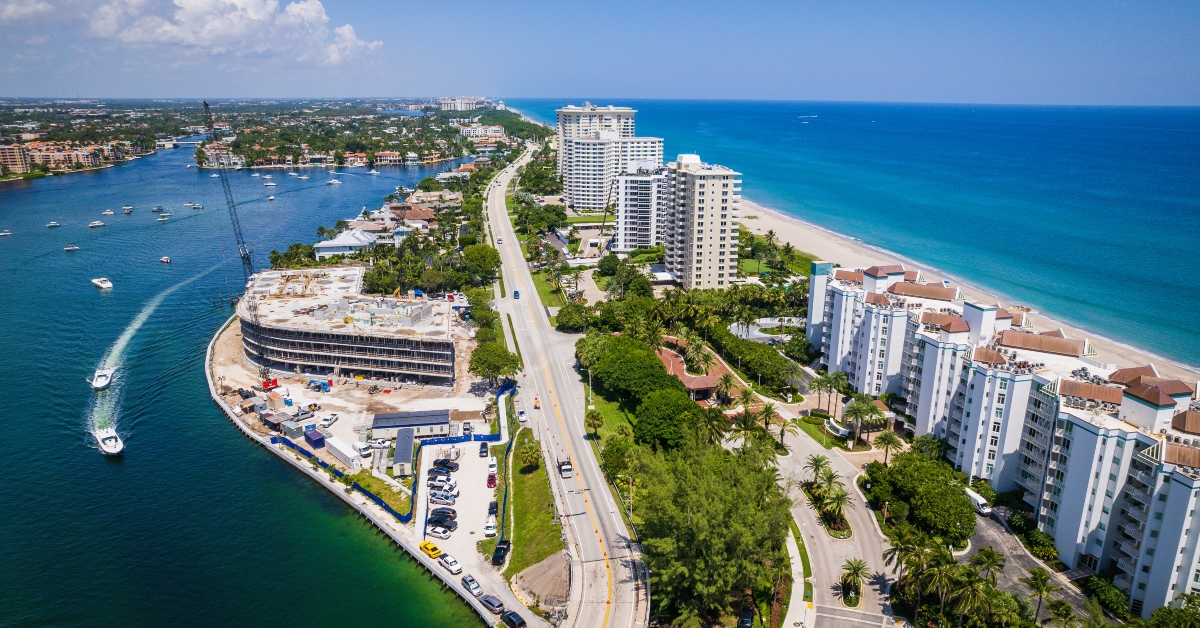 Aerial Drone of Lake Boca Raton
