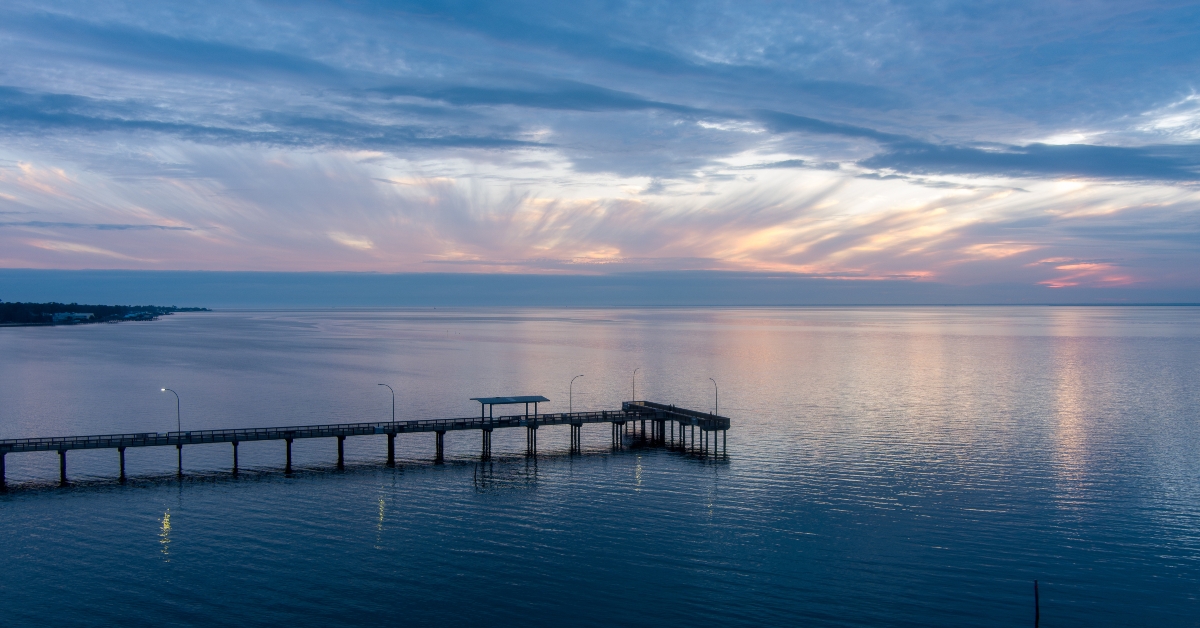 Fairhope, Alabama pier at sunset
