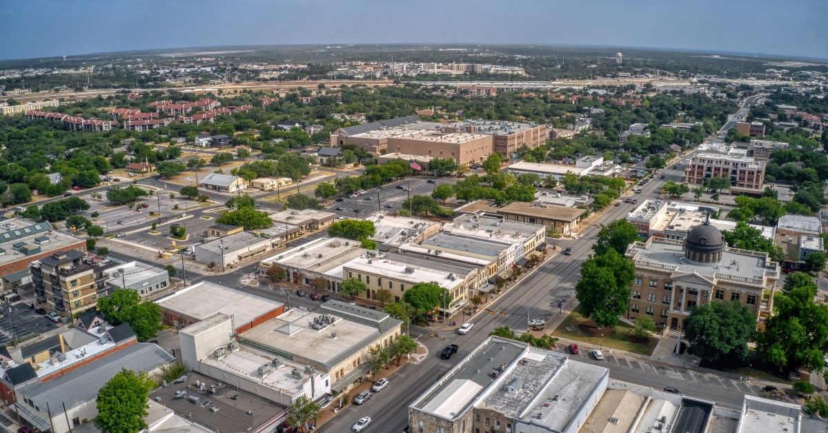 Aerial View of the Austin Suburb