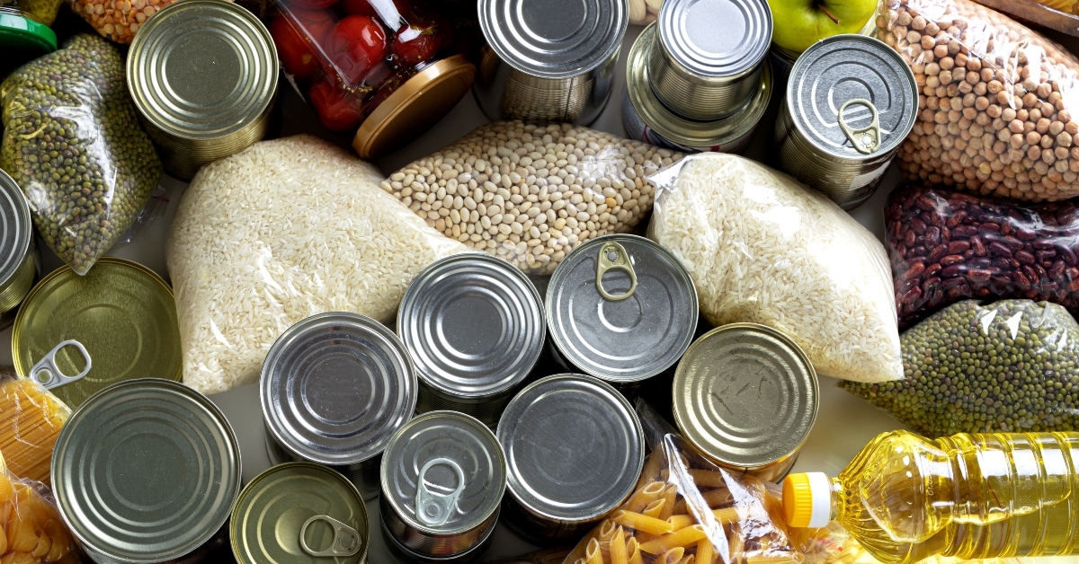 canned food on the table