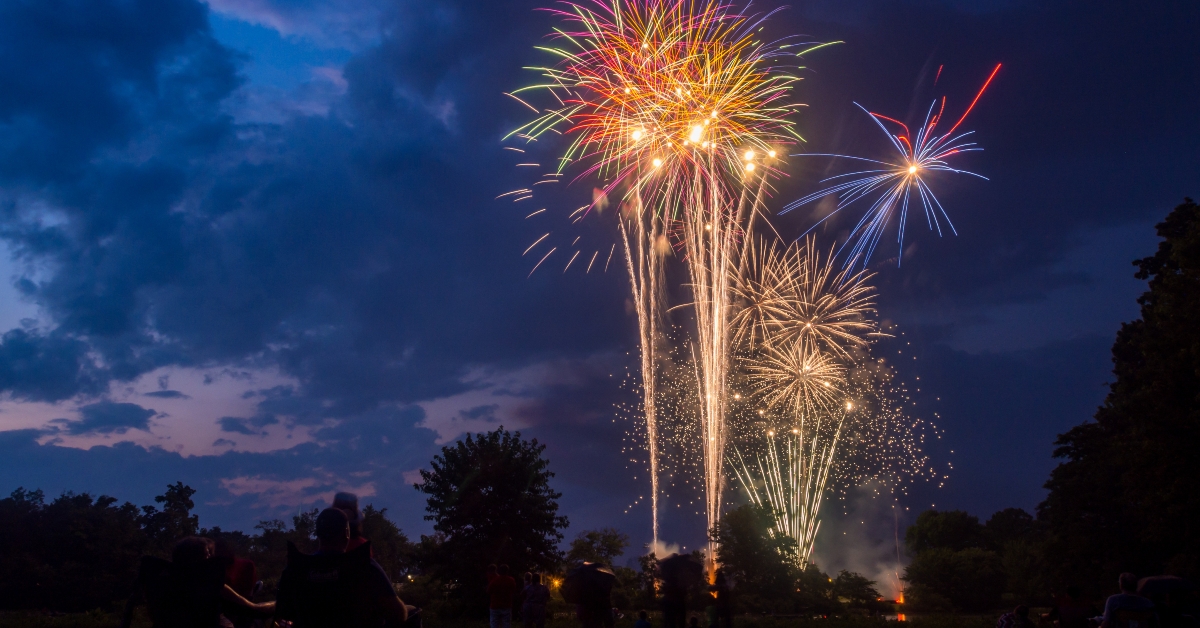 firework display at night