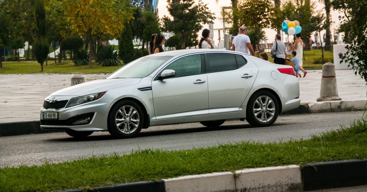 kia optima on the streets 