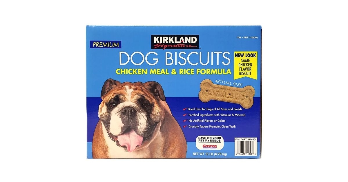 kirkland signature chicken meal rice formula dog biscuits