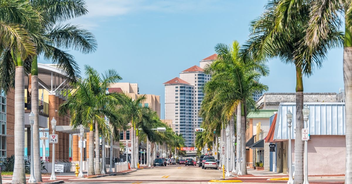 city town street during sunny day 