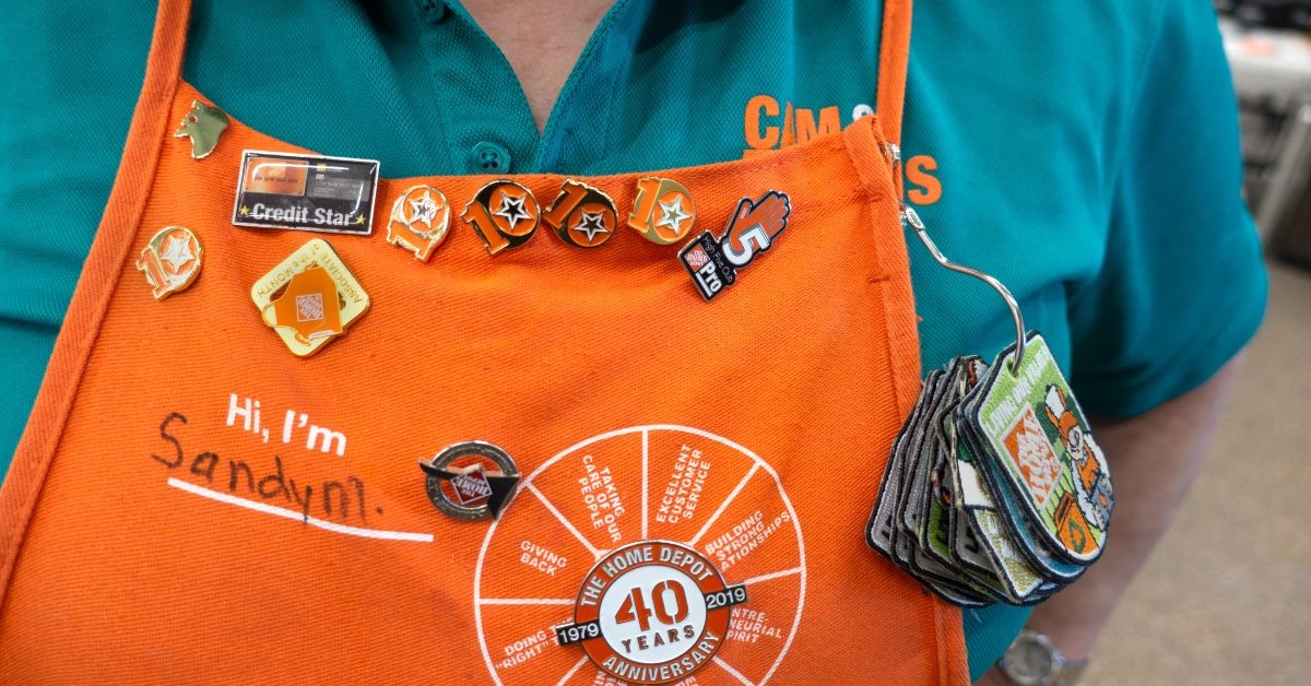 apron pins honoring service