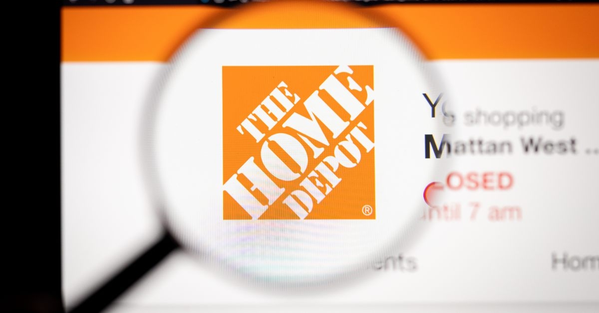 home depot company logo on a website