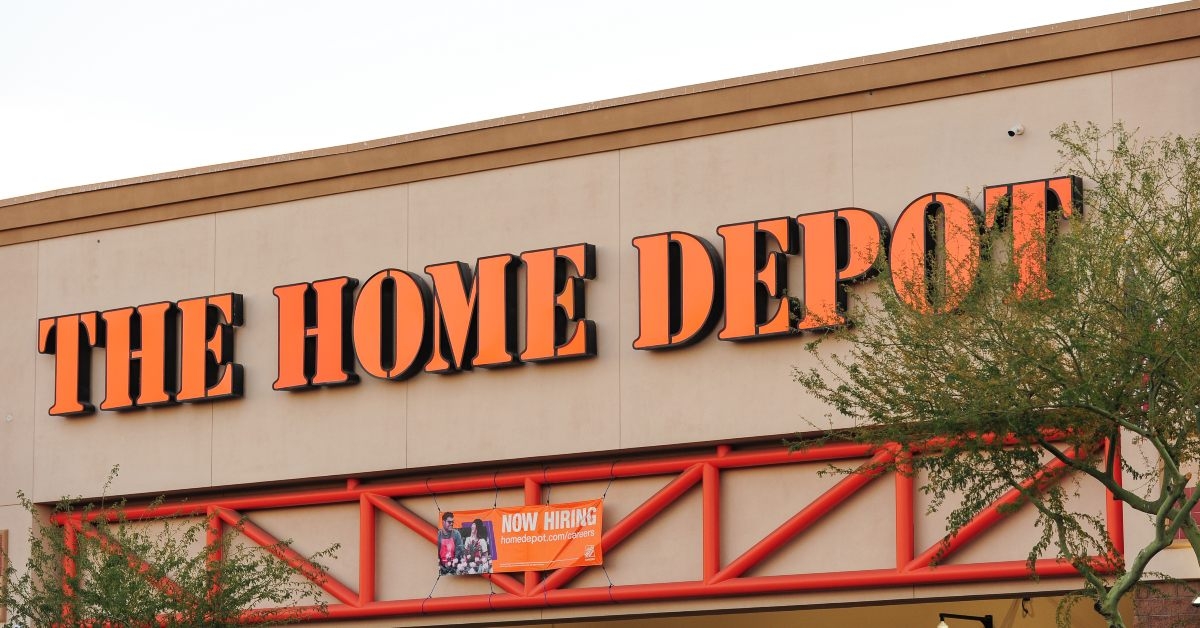 top view of a the home depot store building