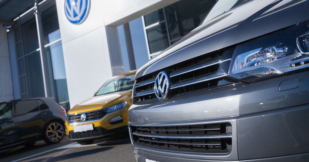 Volkswagen logo on a car