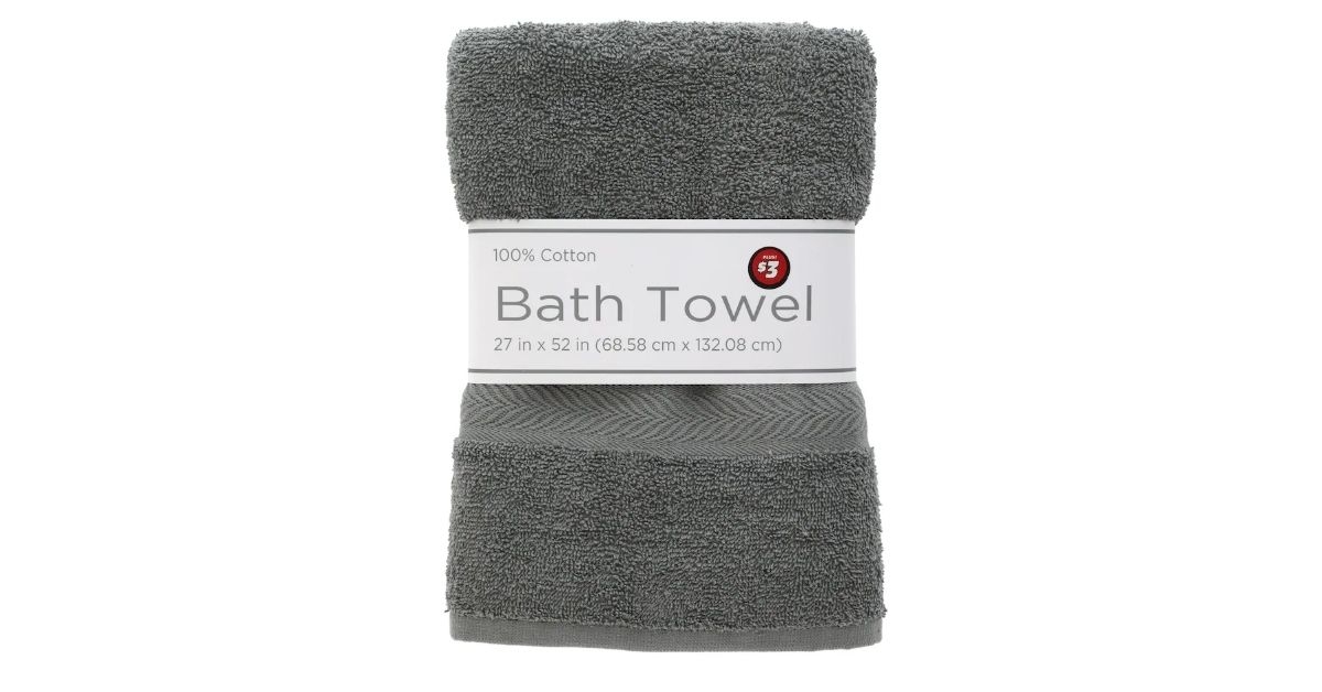 Gray bath towels