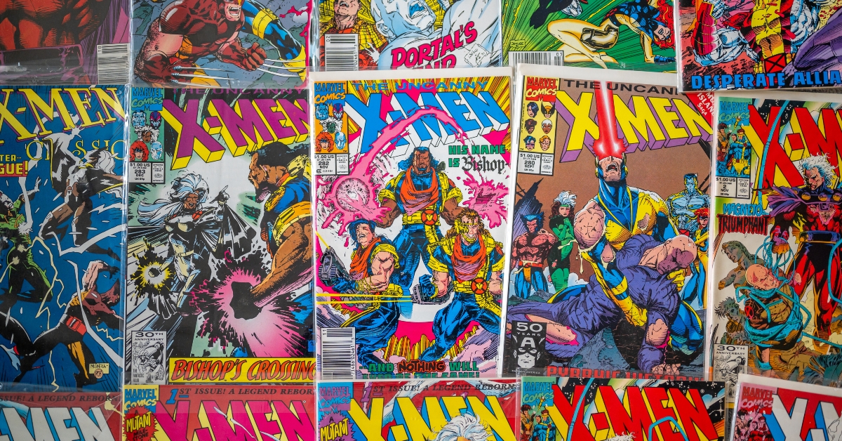 Covers of vintage Marvel X-Men comics
