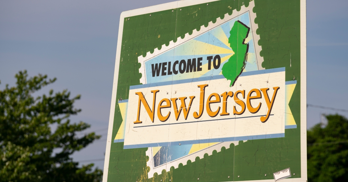 Welcome to New Jersey Highway Message Billboard Roadsign