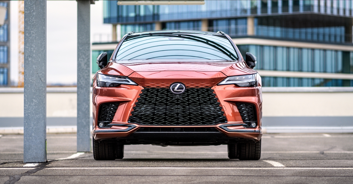 orange lexus rx suv